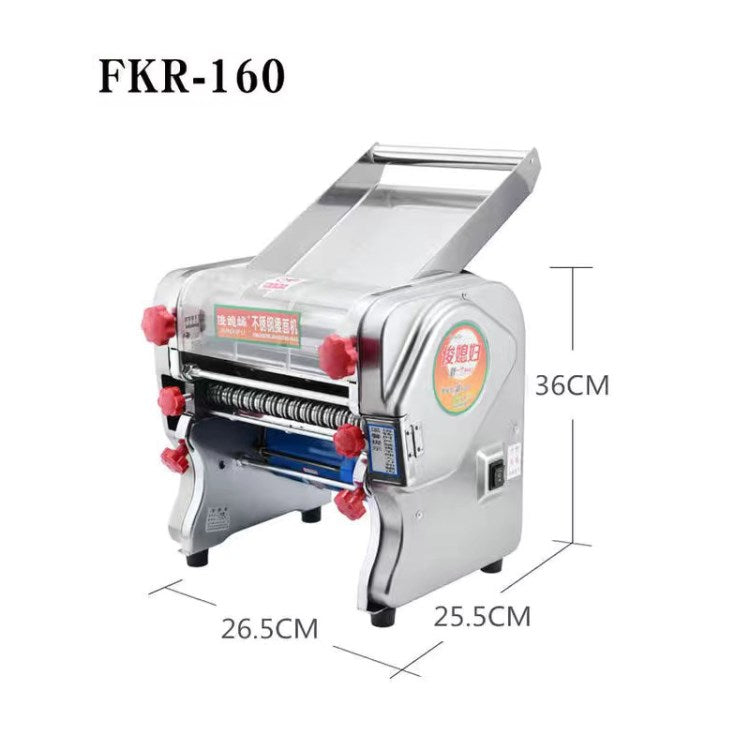 JUNXIFU Home Pasta Maker Machine Stainless Steel Electric Noodle Making Machine, CN Plug