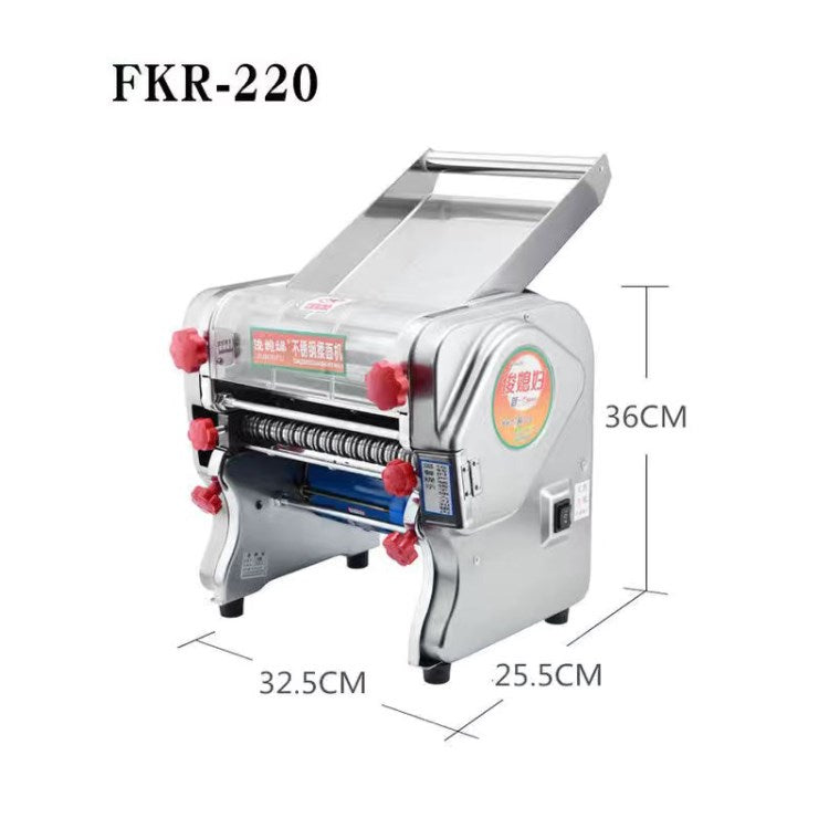 JUNXIFU Home Pasta Maker Machine Stainless Steel Electric Noodle Making Machine, CN Plug