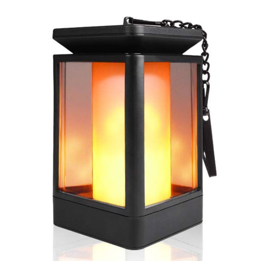 Outdoor Solar Lantern Waterproof Patio Garden Yard LED Flame Decorative Lamp Hanging Light