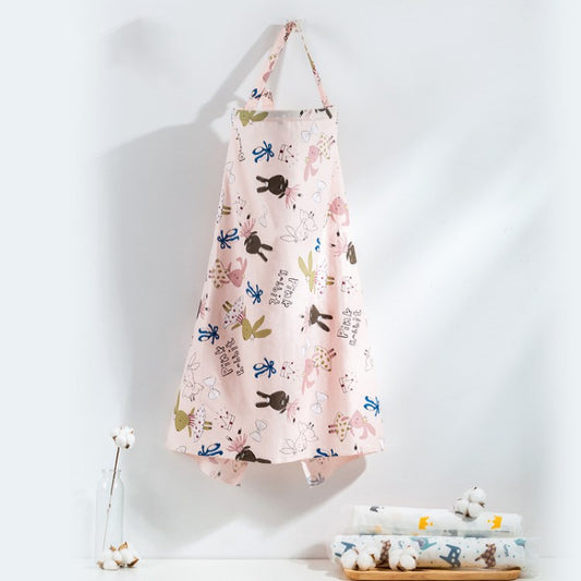 70x100cm Soft Cotton Nursing Cover Breathable Full Coverage Large Breastfeeding Cover