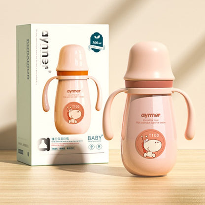 Stainless Steel Straw Sippy Cup Anti-drop Insulated Cup with Removable Handle for Baby Boys Girls (BPA Free, No FDA Certificate)