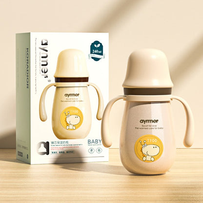 Stainless Steel Straw Sippy Cup Anti-drop Insulated Cup with Removable Handle for Baby Boys Girls (BPA Free, No FDA Certificate)