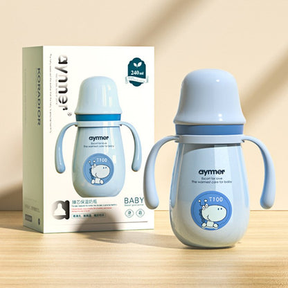 Stainless Steel Straw Sippy Cup Anti-drop Insulated Cup with Removable Handle for Baby Boys Girls (BPA Free, No FDA Certificate)