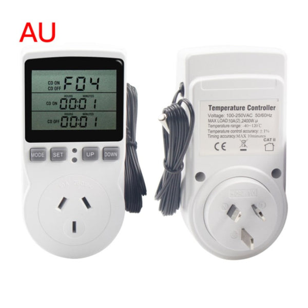 Digital Temperature Controller Outlet Socket Thermostat Outlet Plug with Timer