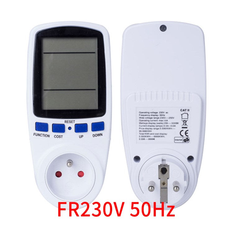 Digital LCD Power Meter Wattmeter Socket Energy Meter Measuring Outlet Power Analyzer