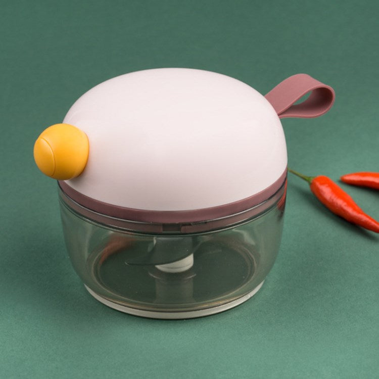 200ML Manual Food Processor Garlic Crusher Chopper Portable Pull String Design Ginger Slicer Onion Cutter (BPA-Free, NO FDA Certification)