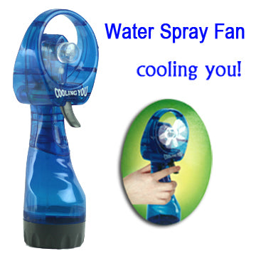 Hand-held Water Spray Cooling Fan for Sporting Travelling (with Free Screwdriver);Blue
