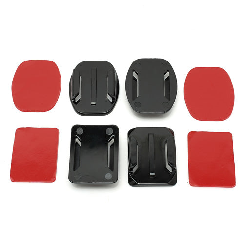 2 Curved Surface + 2 Flat Surface Adapters + 4 Adhesive Mount Stickers for GoPro Hero 1 2 3
