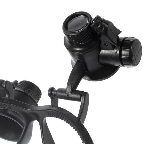 9892G 10X/15X/20X/25X Watch Repair Magnifying Glasses Eyewear Magnifier Loupe with LED Light