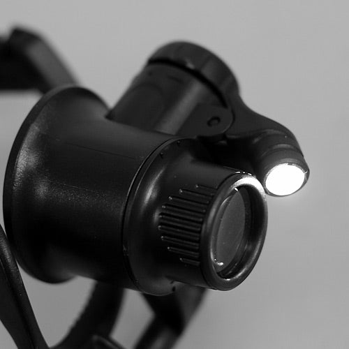 9892G 10X/15X/20X/25X Watch Repair Magnifying Glasses Eyewear Magnifier Loupe with LED Light