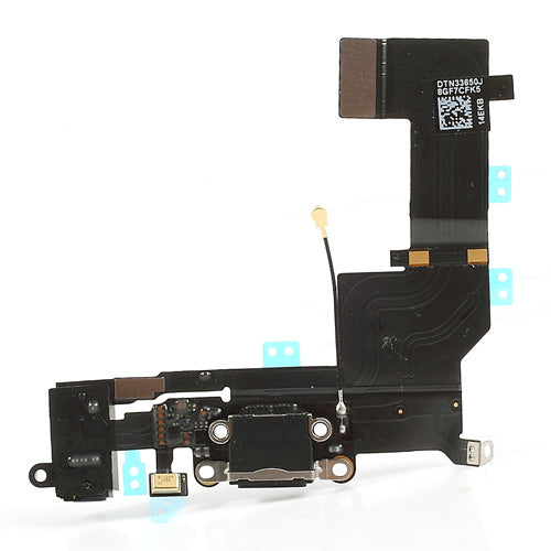 For iPhone 5s Dock Connector Charging Port Flex Cable Replacement OEM - Black