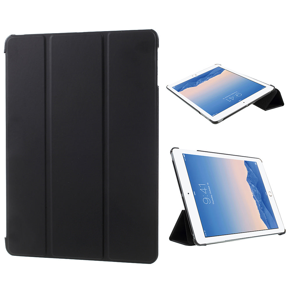 Black Tri-Fold Stand PU Leather Case for iPad Air