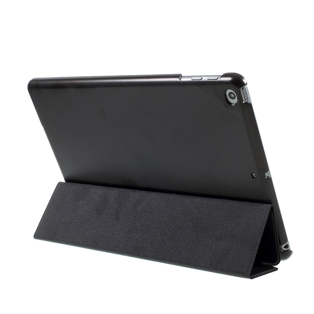 Black Tri-Fold Stand PU Leather Case for iPad Air