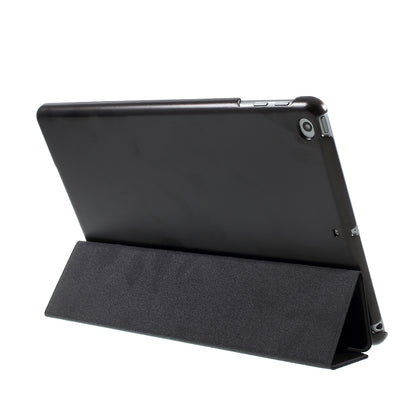 Black Tri-Fold Stand PU Leather Case for iPad Air