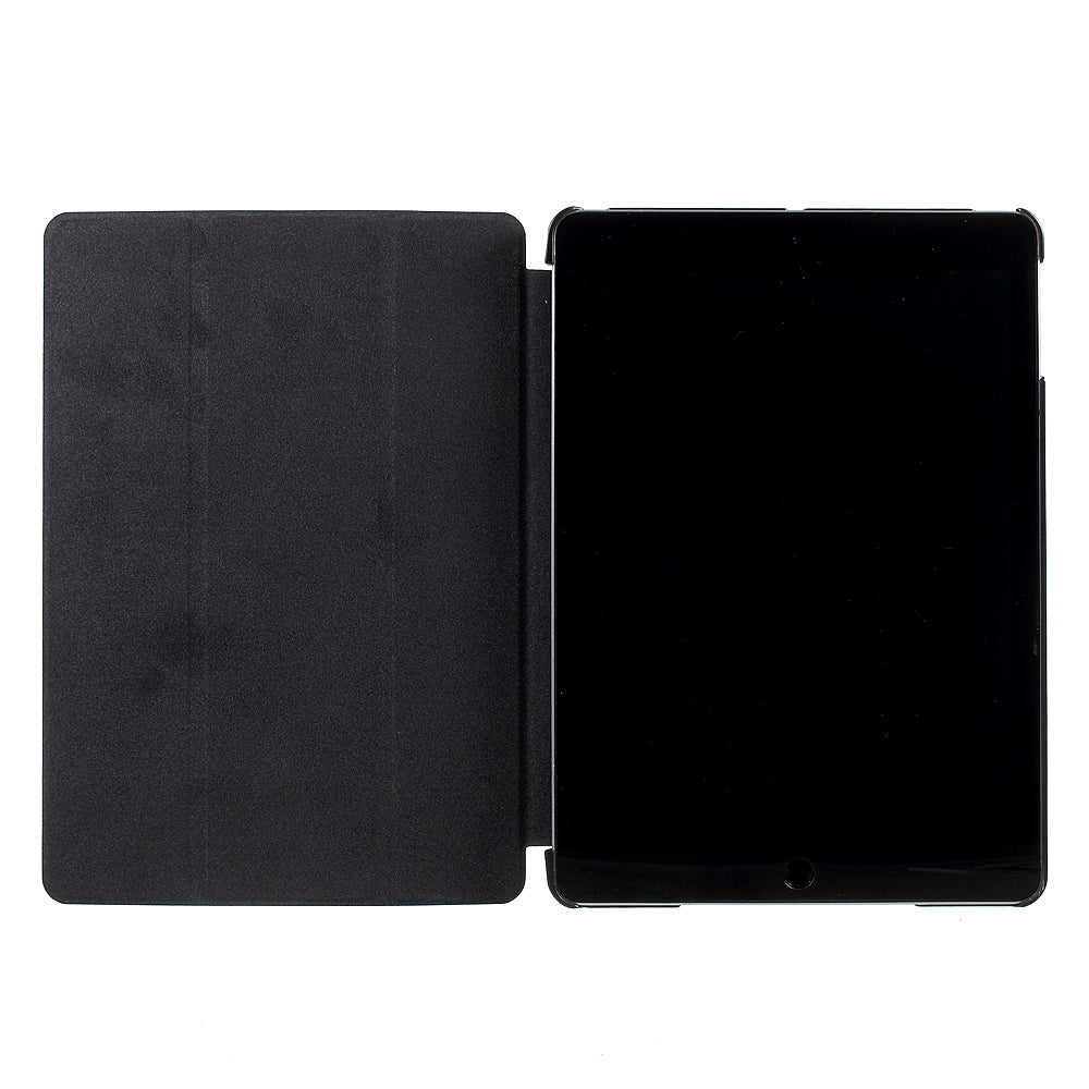 Black Tri-Fold Stand PU Leather Case for iPad Air