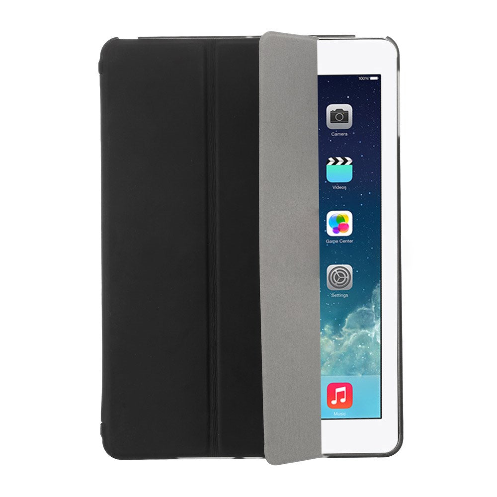 For iPad Air (2013) Protective Case Shockproof Shell PU Leather Tablet Three-fold Stand Cover Support Auto Wake/Sleep