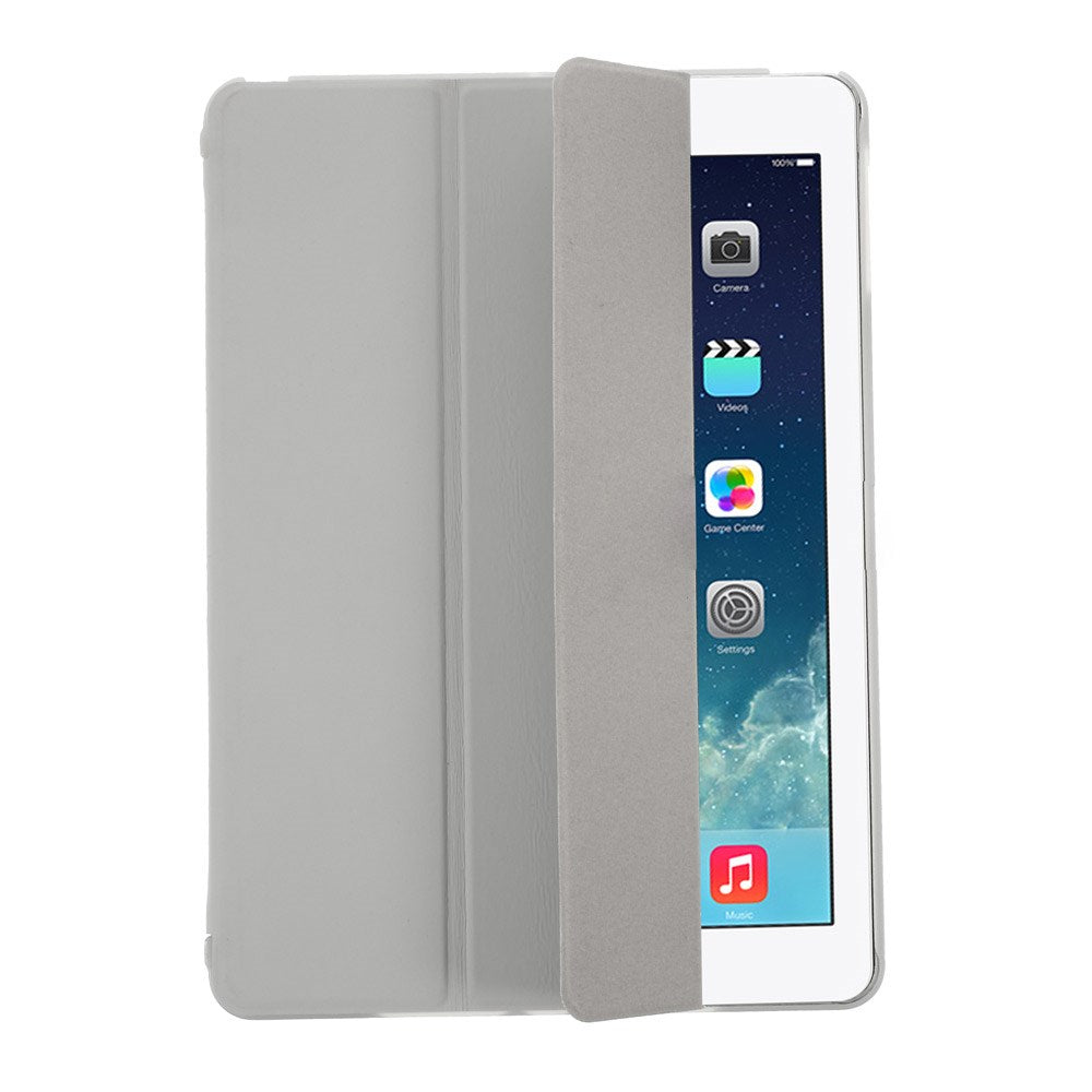 For iPad Air (2013) Protective Case Shockproof Shell PU Leather Tablet Three-fold Stand Cover Support Auto Wake/Sleep