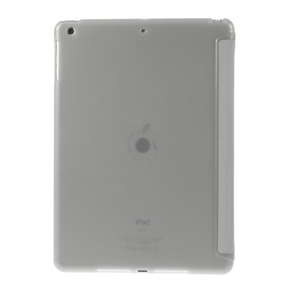 For iPad Air (2013) Protective Case Shockproof Shell PU Leather Tablet Three-fold Stand Cover Support Auto Wake/Sleep