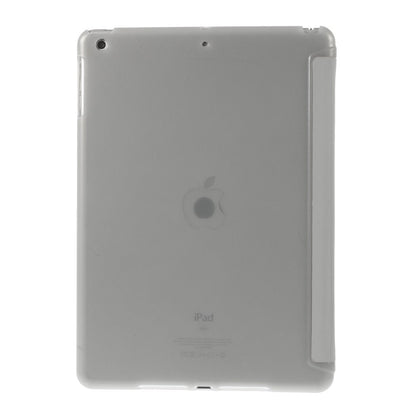 For iPad Air (2013) Protective Case Shockproof Shell PU Leather Tablet Three-fold Stand Cover Support Auto Wake/Sleep