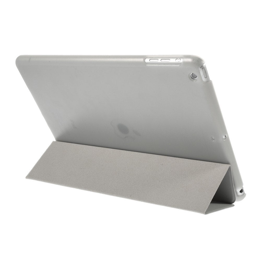 For iPad Air (2013) Protective Case Shockproof Shell PU Leather Tablet Three-fold Stand Cover Support Auto Wake/Sleep