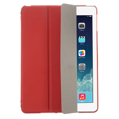 For iPad Air (2013) Protective Case Shockproof Shell PU Leather Tablet Three-fold Stand Cover Support Auto Wake/Sleep