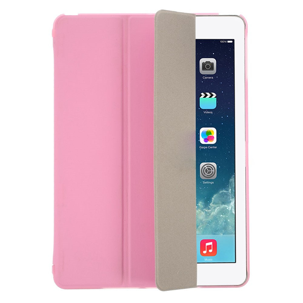 For iPad Air (2013) Protective Case Shockproof Shell PU Leather Tablet Three-fold Stand Cover Support Auto Wake/Sleep