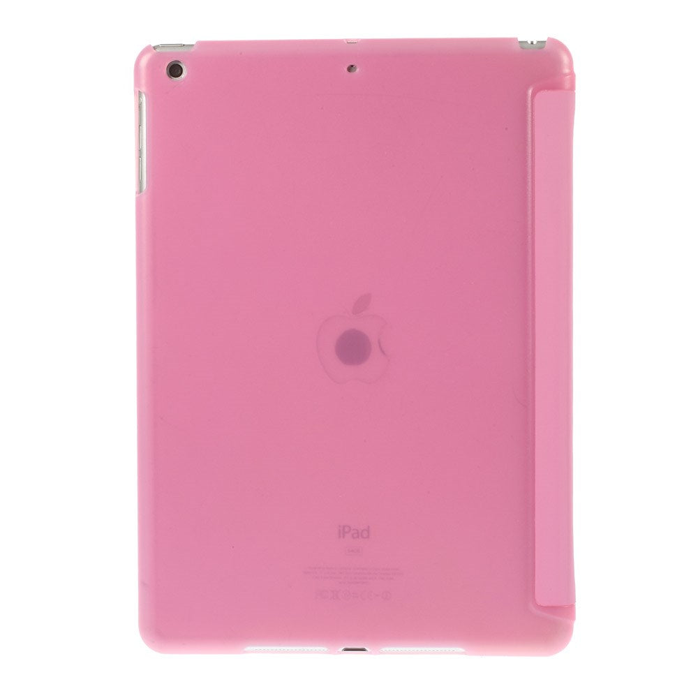 For iPad Air (2013) Protective Case Shockproof Shell PU Leather Tablet Three-fold Stand Cover Support Auto Wake/Sleep