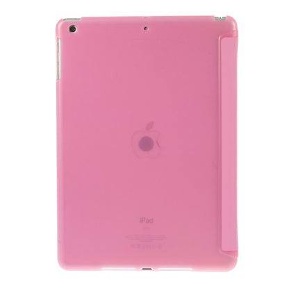 For iPad Air (2013) Protective Case Shockproof Shell PU Leather Tablet Three-fold Stand Cover Support Auto Wake/Sleep