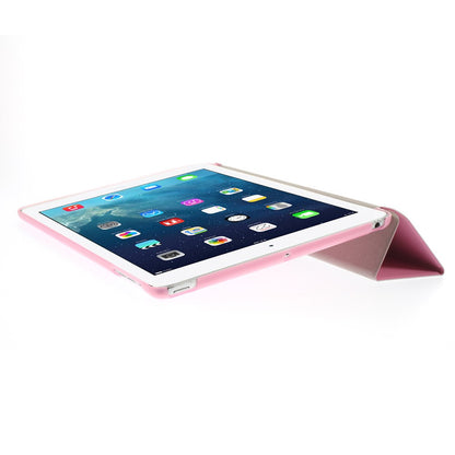 For iPad Air (2013) Protective Case Shockproof Shell PU Leather Tablet Three-fold Stand Cover Support Auto Wake/Sleep