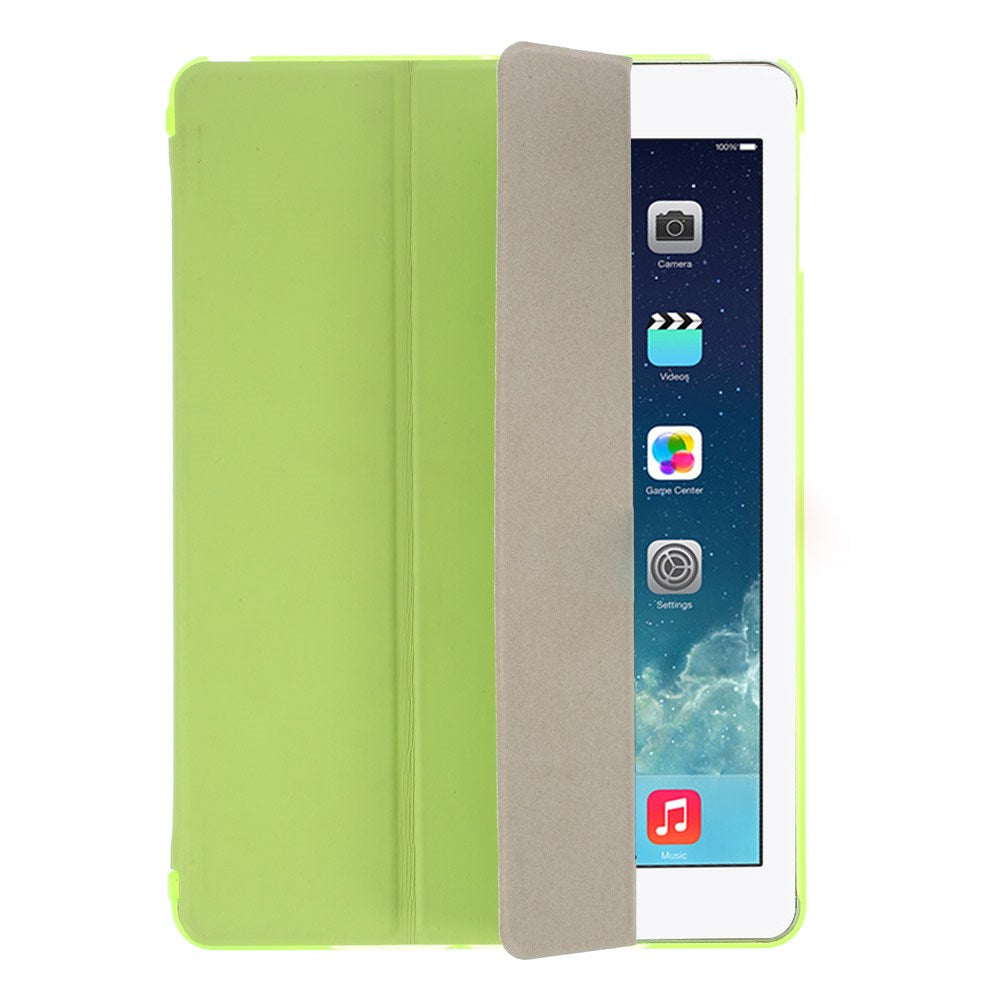For iPad Air (2013) Protective Case Shockproof Shell PU Leather Tablet Three-fold Stand Cover Support Auto Wake/Sleep