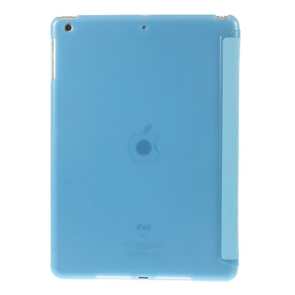 For iPad Air (2013) Protective Case Shockproof Shell PU Leather Tablet Three-fold Stand Cover Support Auto Wake/Sleep