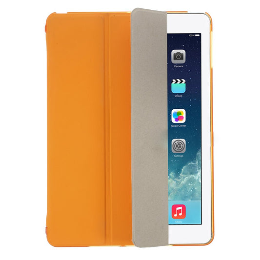 For iPad Air (2013) Protective Case Shockproof Shell PU Leather Tablet Three-fold Stand Cover Support Auto Wake/Sleep
