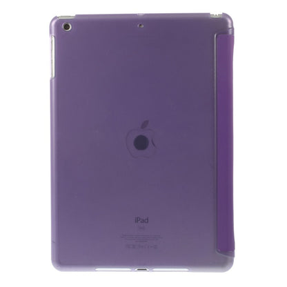 For iPad Air (2013) Protective Case Shockproof Shell PU Leather Tablet Three-fold Stand Cover Support Auto Wake/Sleep