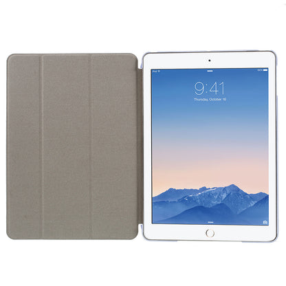 For iPad Air (2013) Protective Case Shockproof Shell PU Leather Tablet Three-fold Stand Cover Support Auto Wake/Sleep