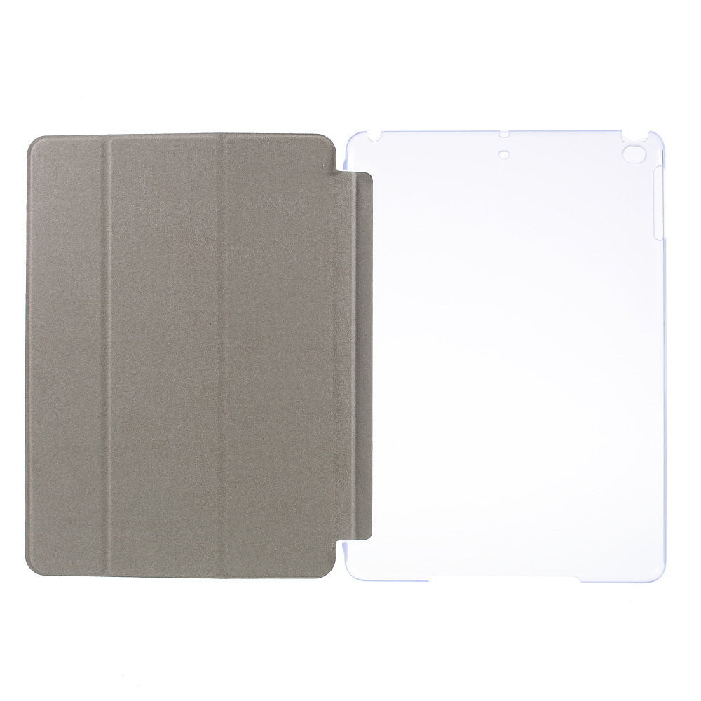 For iPad Air (2013) Protective Case Shockproof Shell PU Leather Tablet Three-fold Stand Cover Support Auto Wake/Sleep