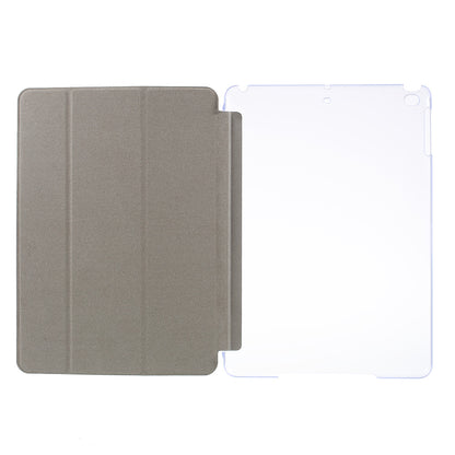 For iPad Air (2013) Protective Case Shockproof Shell PU Leather Tablet Three-fold Stand Cover Support Auto Wake/Sleep
