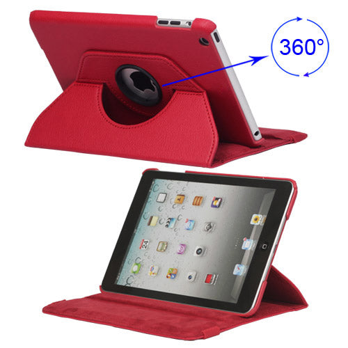 360 Degree Rotary Leather Case with Elastic Strap for iPad Mini