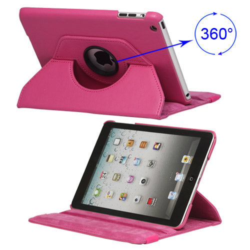 360 Degree Rotary Leather Case with Elastic Strap for iPad Mini