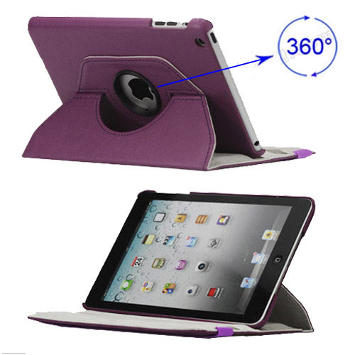 360 Degree Rotary Leather Case with Elastic Strap for iPad Mini