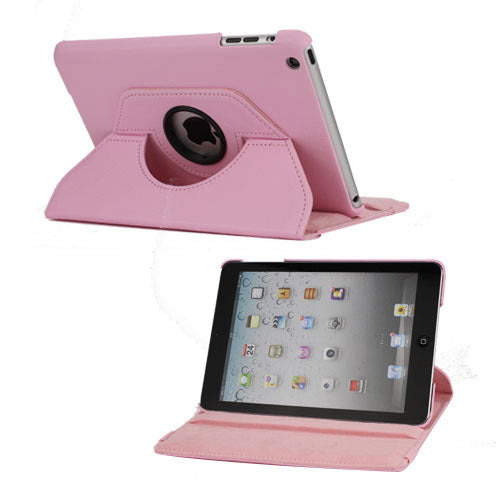 360 Degree Rotary Leather Case with Elastic Strap for iPad Mini