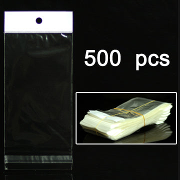 500pcs Transparent PE Packing Bag for iPhone/ For iPod Series Cases and etc, Size: 12.5cm x 7cm