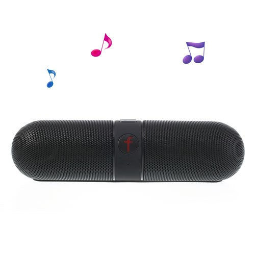 Black Fivestar F-808 Pill Design Multi-function Hi-Fi Bluetooth Speaker with MIC Support TF Card FM Hands-free