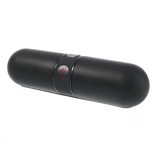 Black Fivestar F-808 Pill Design Multi-function Hi-Fi Bluetooth Speaker with MIC Support TF Card FM Hands-free