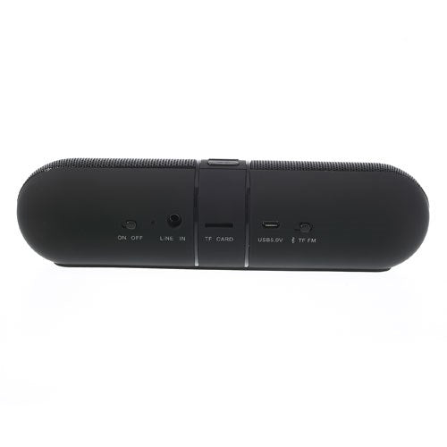 Black Fivestar F-808 Pill Design Multi-function Hi-Fi Bluetooth Speaker with MIC Support TF Card FM Hands-free