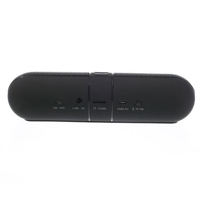 Black Fivestar F-808 Pill Design Multi-function Hi-Fi Bluetooth Speaker with MIC Support TF Card FM Hands-free