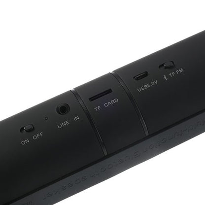 Black Fivestar F-808 Pill Design Multi-function Hi-Fi Bluetooth Speaker with MIC Support TF Card FM Hands-free