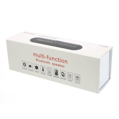 Black Fivestar F-808 Pill Design Multi-function Hi-Fi Bluetooth Speaker with MIC Support TF Card FM Hands-free