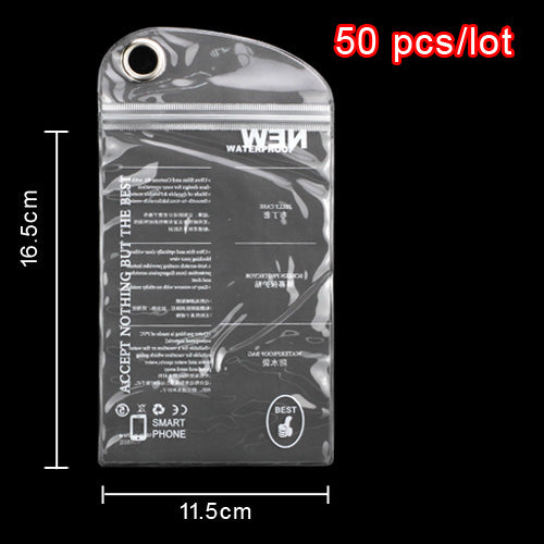 50pcs/lot Plastic Zip-lock Waterproof Packaging Bag with Hang Hole for Samsung N7100 i9300 For iPhone 5 Cases, Size: 16.5 x 11.5cm