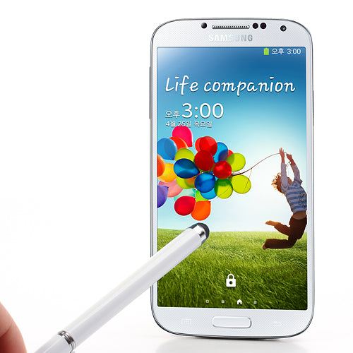 White Ball Point Pen Stylus for iPhone iPad Samsung with Capacitive Touch Screen
