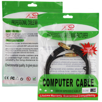 1.5M Gold Color-Plating Toslink Digital Optical Fiber Audio Cable SPDIF